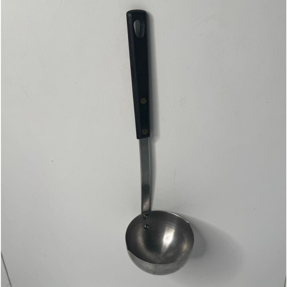 Vintage Royal Brand Sharpcutter Stainless Steel Ladle Black Handle USA